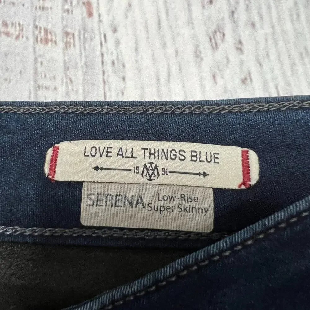 Mavi Serena Skinny Jeans Size 27x33 Dark Blue Low Rise Stretch Denim Fit NEW